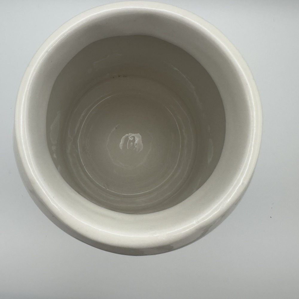 Vintage SEi Ceramic Canister Jar w/ Wooden Lid & Resin Rooster Farmhouse Kitchen - Picture 8 of 9